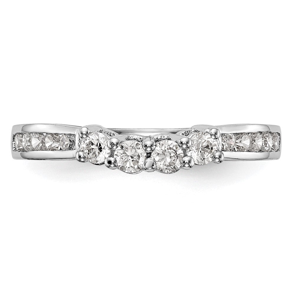 14K Weißgold Ehering mit natürlichen Diamanten