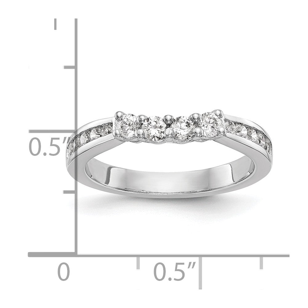 14K Weißgold Ehering mit natürlichen Diamanten