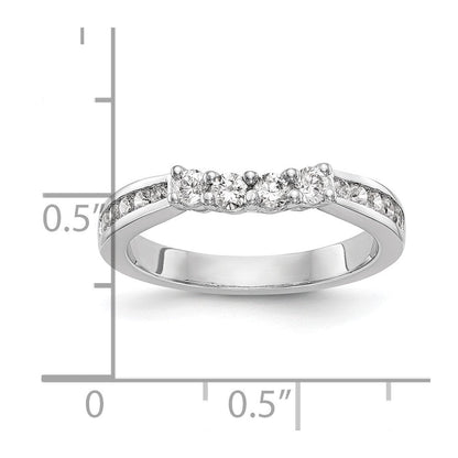 14K Weißgold Ehering mit natürlichen Diamanten