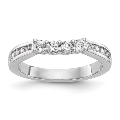 14K Weißgold Ehering mit natürlichen Diamanten