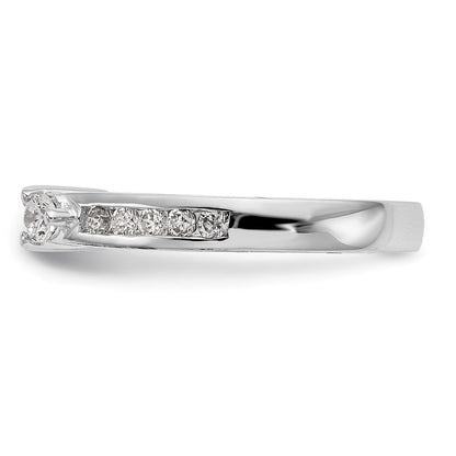 14K Weißgold Verlobungsring mit 0,5 ct. im Peg-Set gefassten Labor-gezüchteten Diamanten VS/SI+ G+