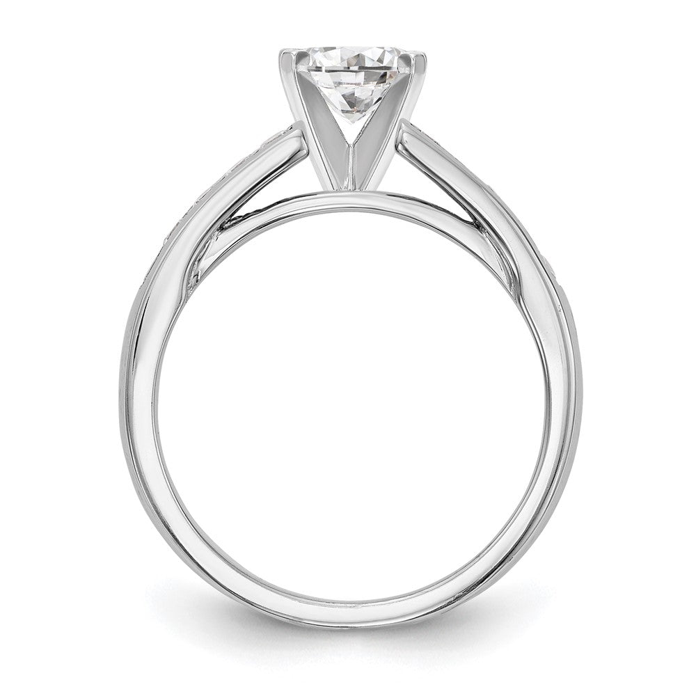 14K Weißgold Verlobungsring mit 0,2 ct. im Pet-Set gefassten, im Labor gezüchteten Diamanten VS/SI+ G+