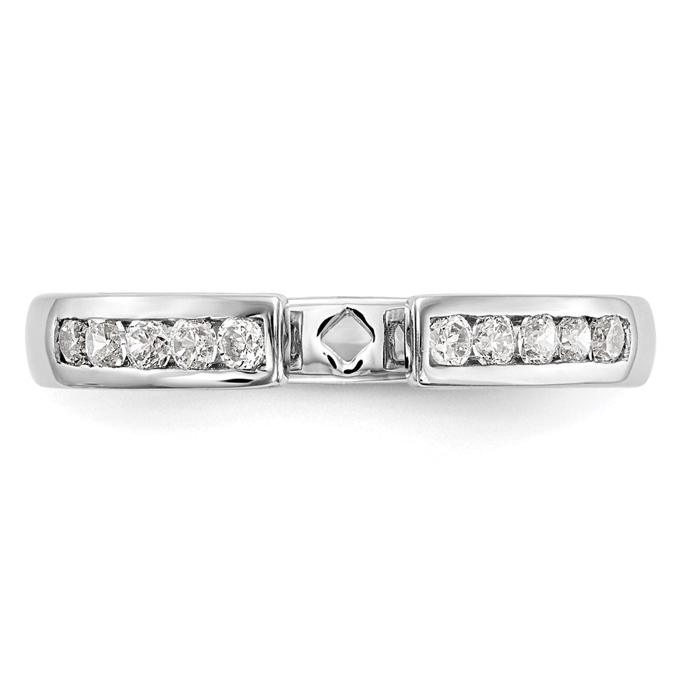 14K Weißgold Verlobungsring mit 0,2 ct. im Pet-Set gefassten, im Labor gezüchteten Diamanten VS/SI+ G+