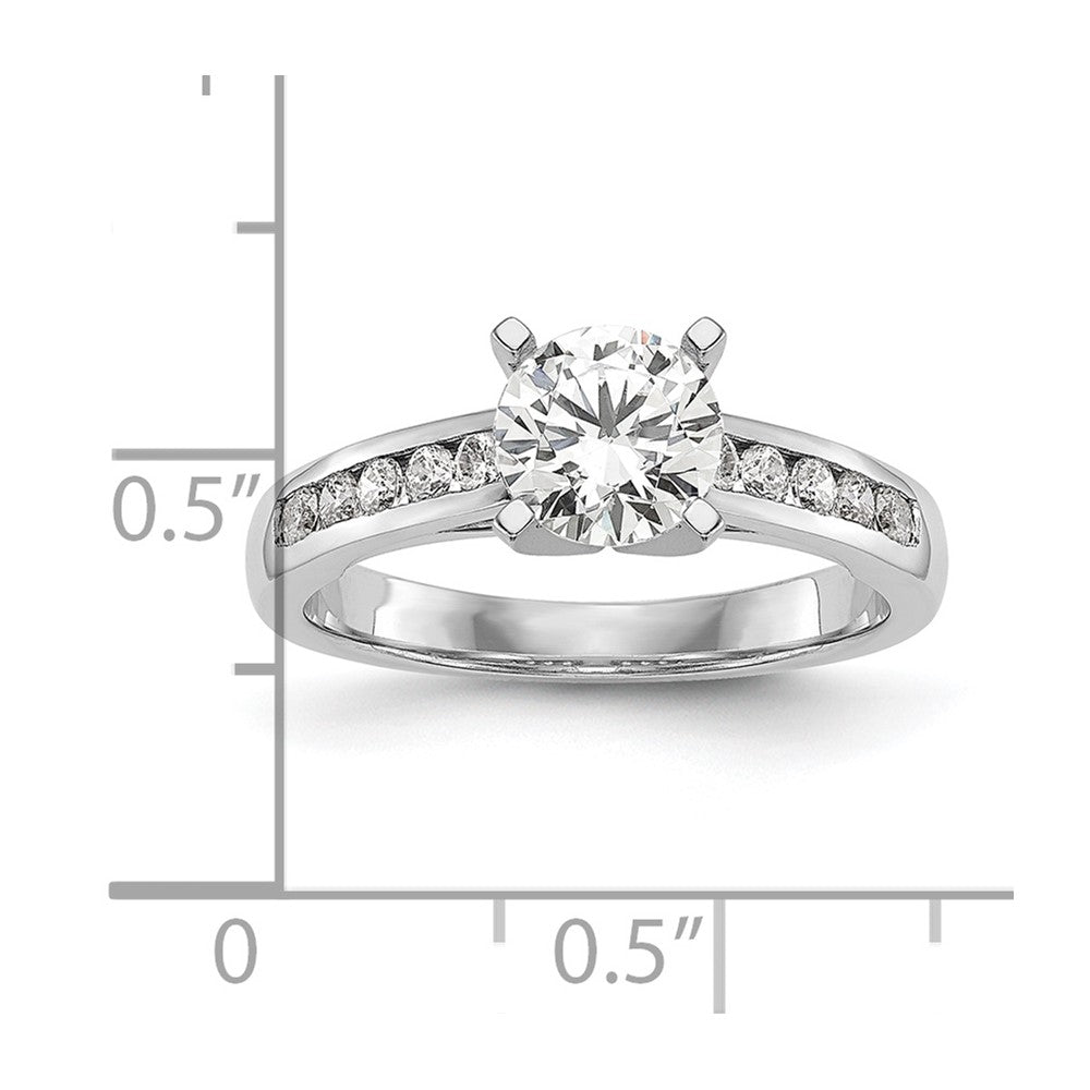 14K Weißgold Verlobungsring mit 0,2 ct. im Pet-Set gefassten, im Labor gezüchteten Diamanten VS/SI+ G+
