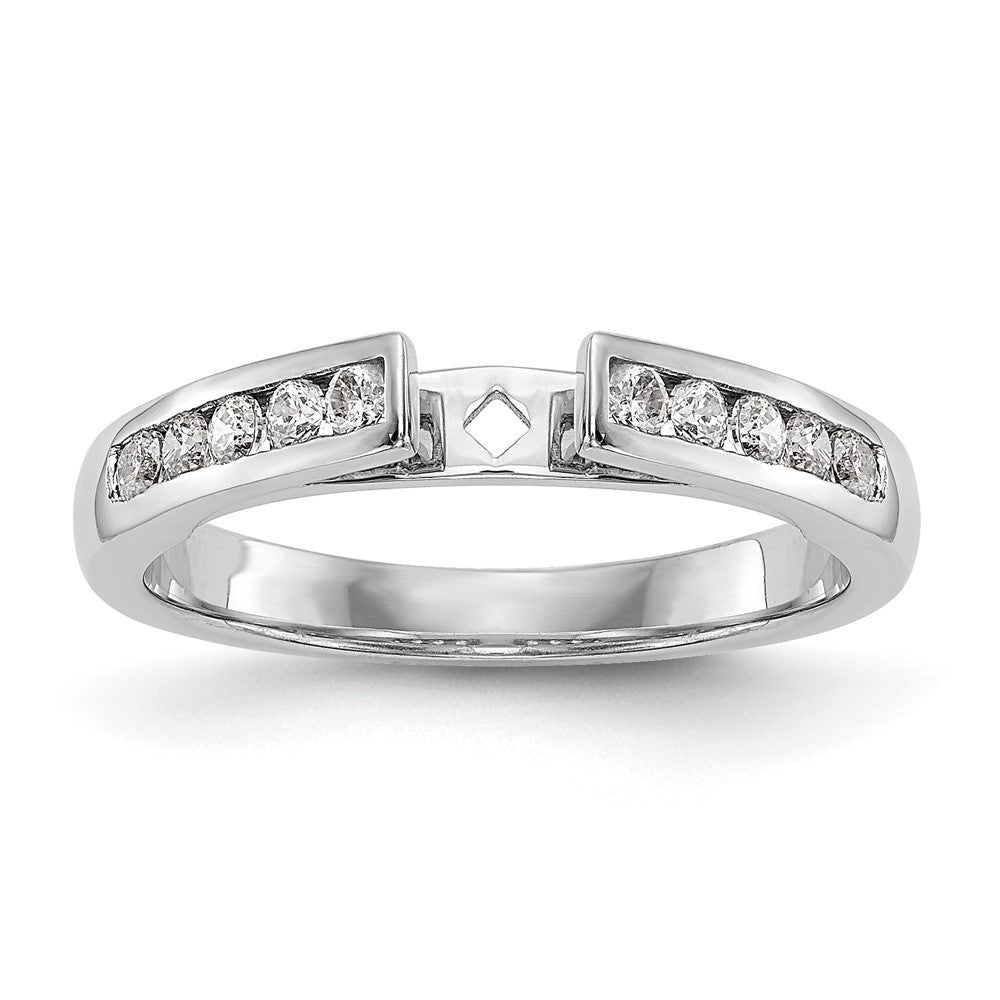14K Weißgold Verlobungsring mit 0,2 ct. im Pet-Set gefassten, im Labor gezüchteten Diamanten VS/SI+ G+