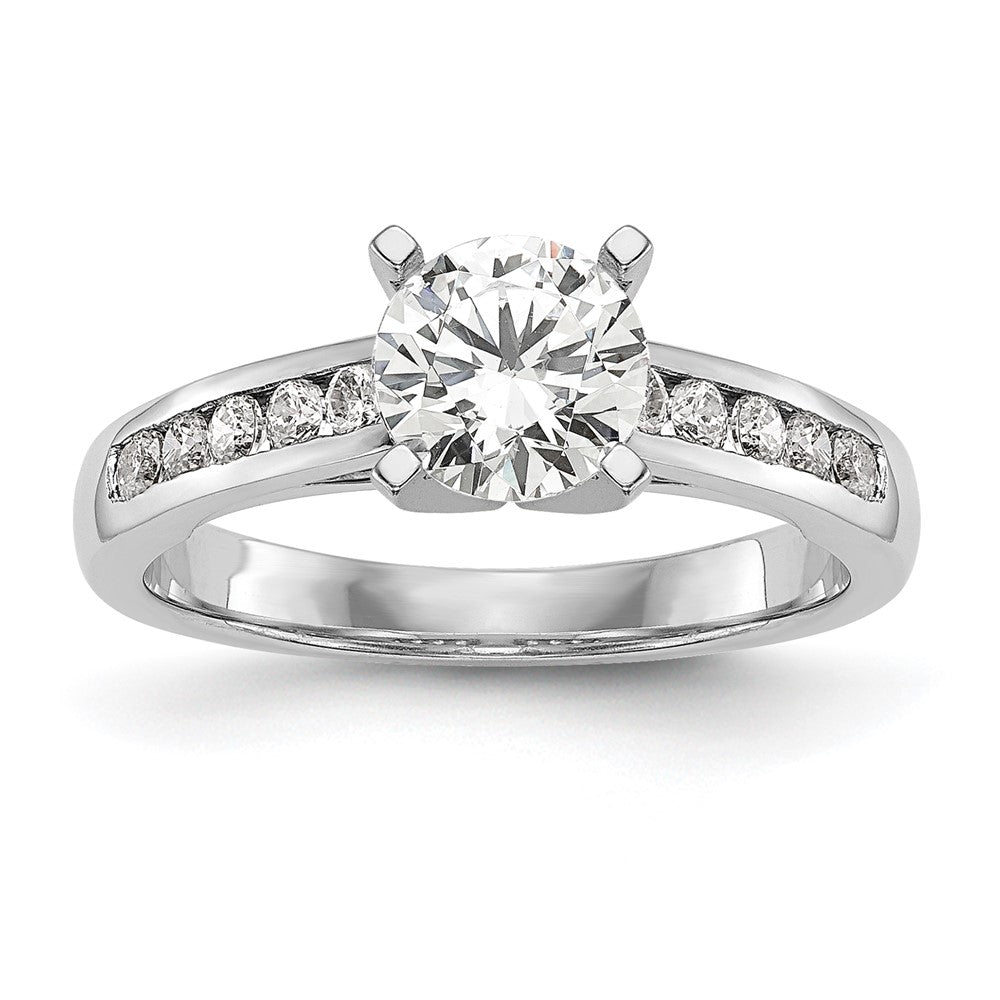 14K Weißgold Verlobungsring mit 0,2 ct. im Pet-Set gefassten, im Labor gezüchteten Diamanten VS/SI+ G+