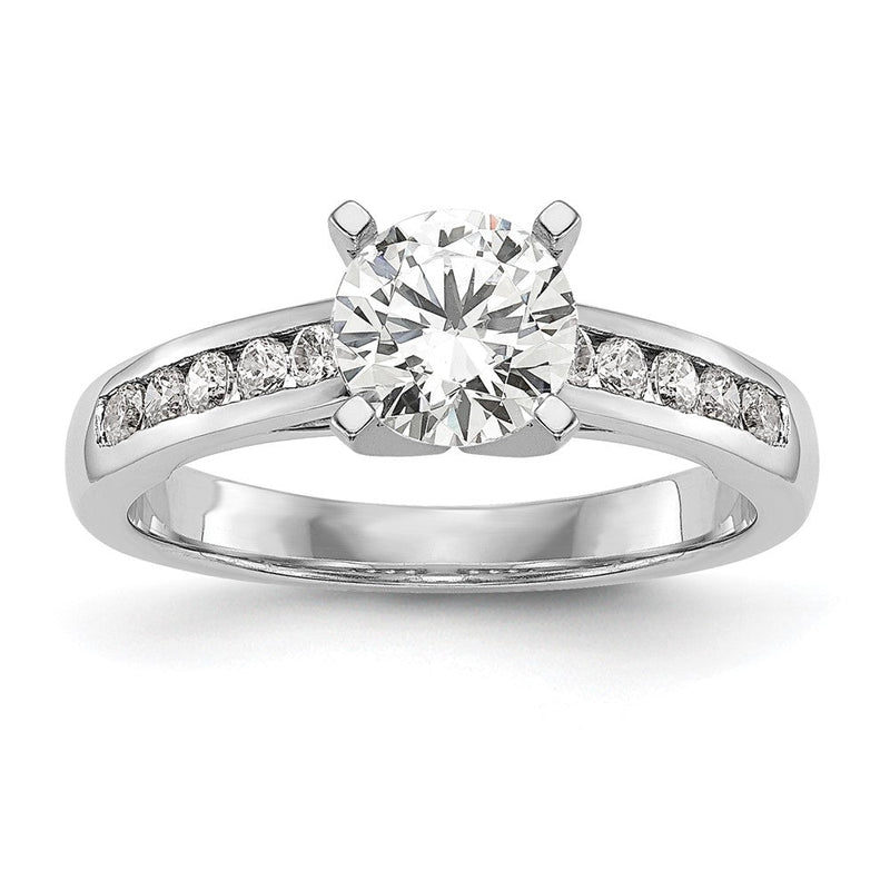 14K Weißgold Verlobungsring mit 0,2 ct. im Pet-Set gefassten, im Labor gezüchteten Diamanten VS/SI+ G+