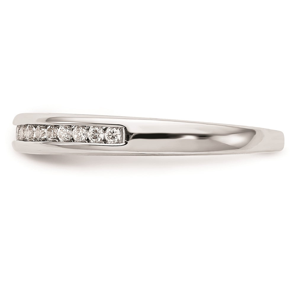 14K Weißgold Ehering mit natürlichen Diamanten