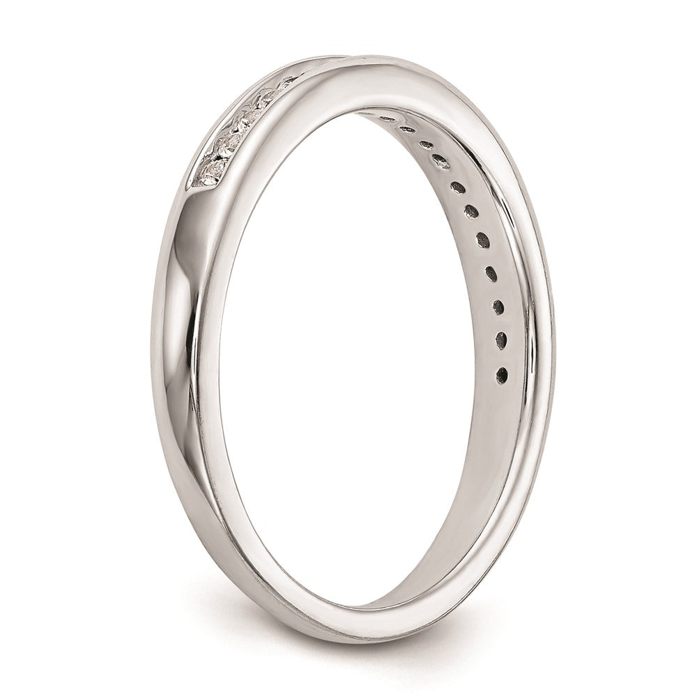 14K Weißgold Ehering mit natürlichen Diamanten