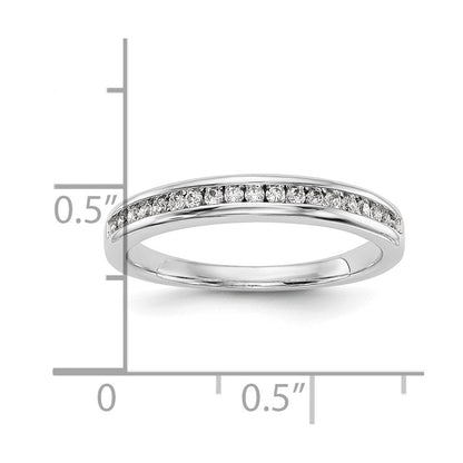 14K Weißgold Ehering mit natürlichen Diamanten