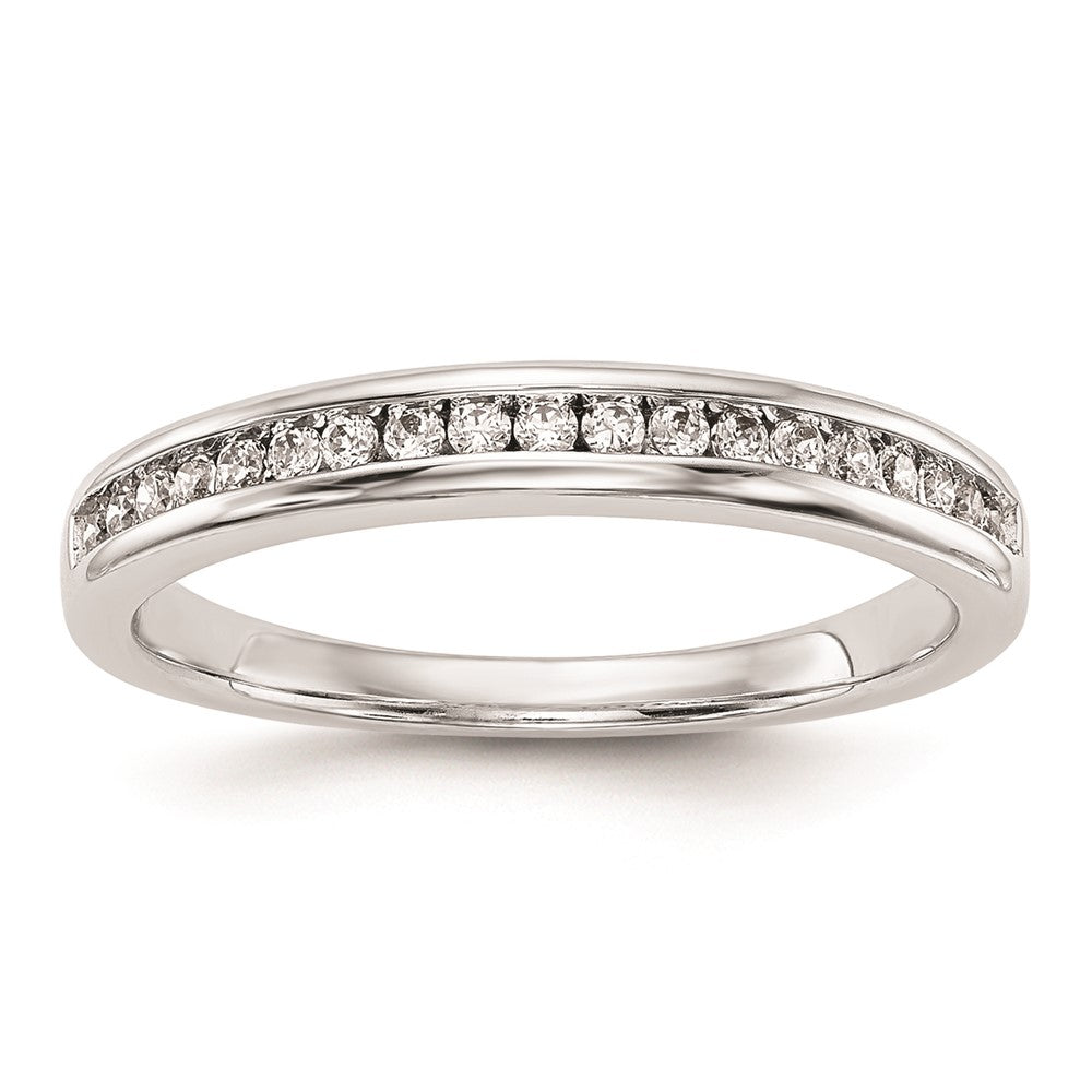 14K Weißgold Ehering mit natürlichen Diamanten