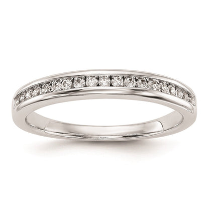 14K Weißgold Ehering mit natürlichen Diamanten