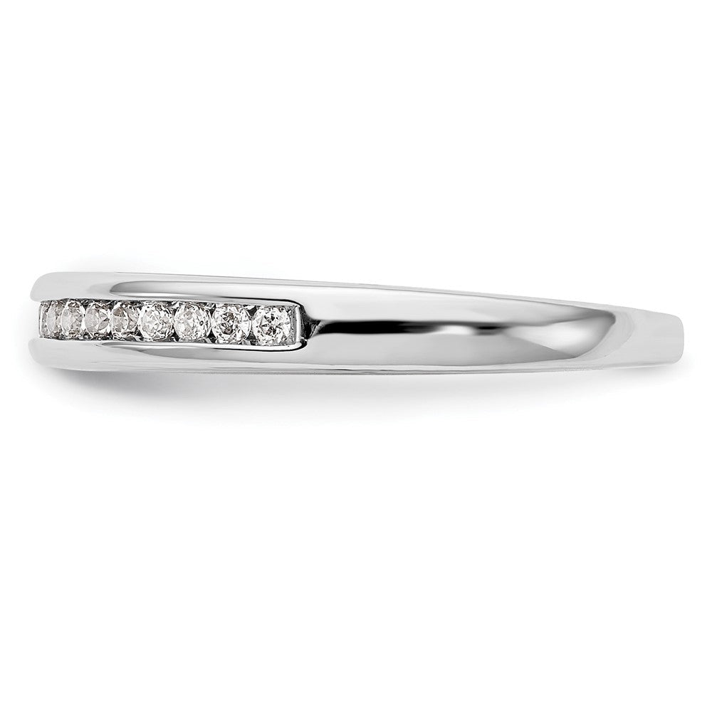 14K Weißgold Ehering mit im Labor gezüchteten Diamanten VS/SI+ G+