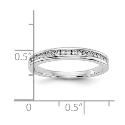 14K Weißgold Ehering mit im Labor gezüchteten Diamanten VS/SI+ G+