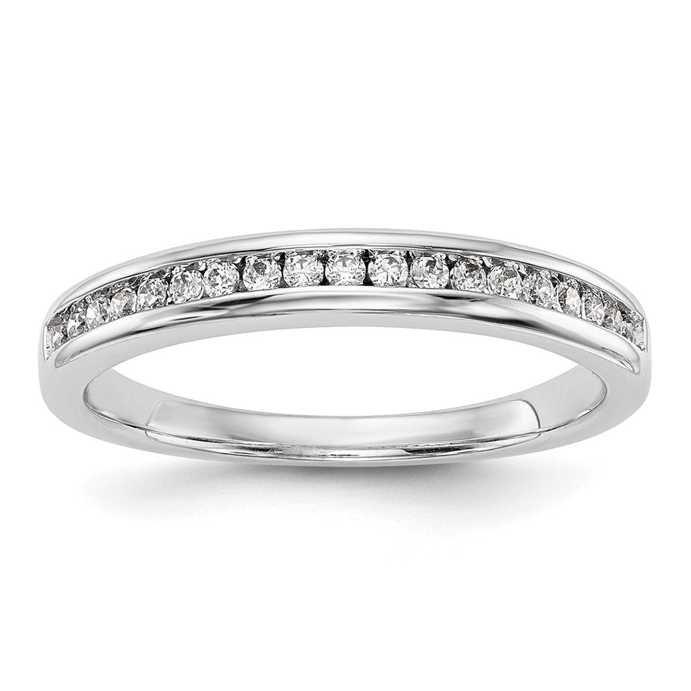 14K Weißgold Ehering mit im Labor gezüchteten Diamanten VS/SI+ G+