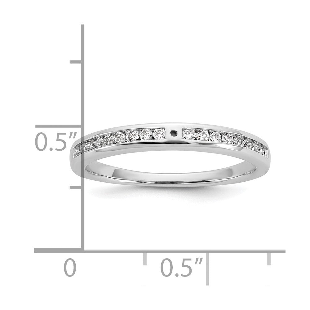 14K Weißgold Stift Set 1/5 Karat Kanalfassung Diamant Halbfassung Verlobungsring