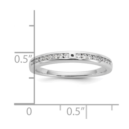 14K Weißgold Stift Set 1/5 Karat Kanalfassung Diamant Halbfassung Verlobungsring