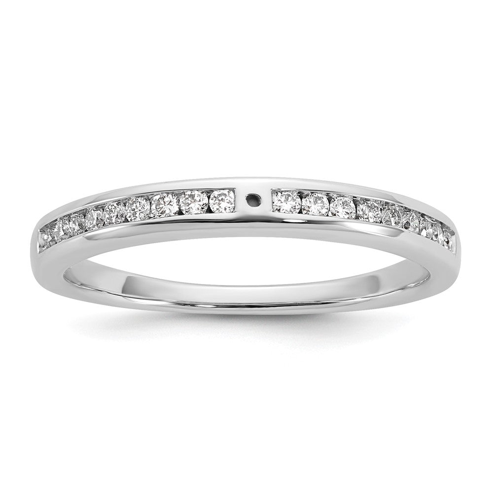 14K Weißgold Stift Set 1/5 Karat Kanalfassung Diamant Halbfassung Verlobungsring