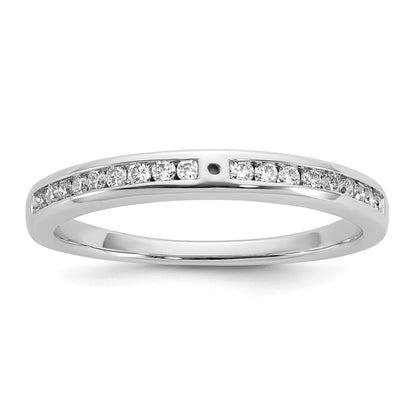 14K Weißgold Stift Set 1/5 Karat Kanalfassung Diamant Halbfassung Verlobungsring