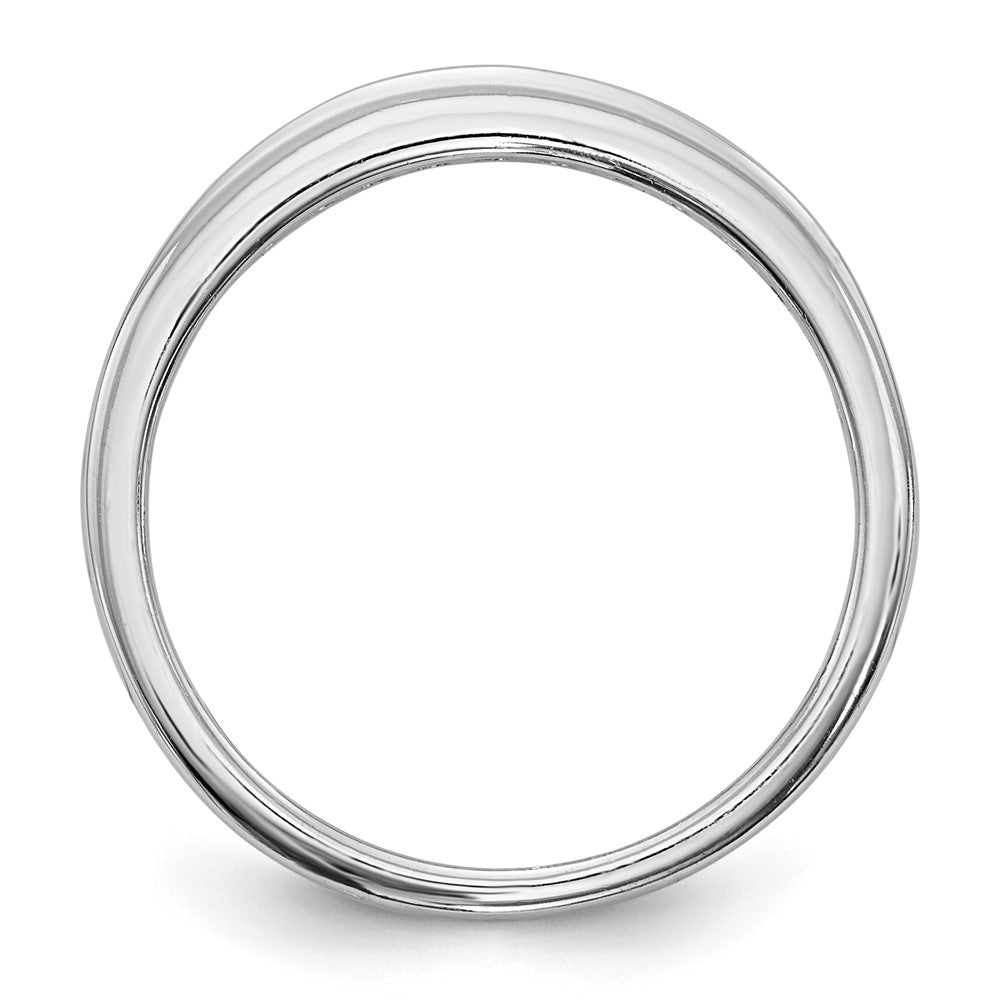 14K Weißgold Ehering mit natürlichen Diamanten
