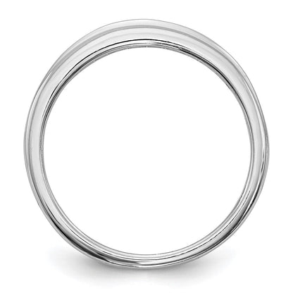14K Weißgold Ehering mit natürlichen Diamanten