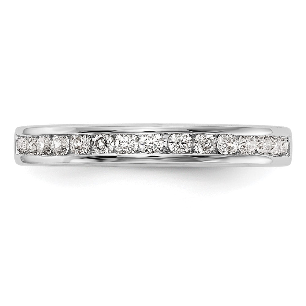 14K Weißgold Ehering mit natürlichen Diamanten