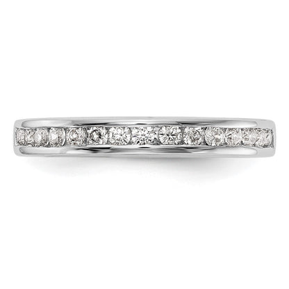 14K Weißgold Ehering mit natürlichen Diamanten