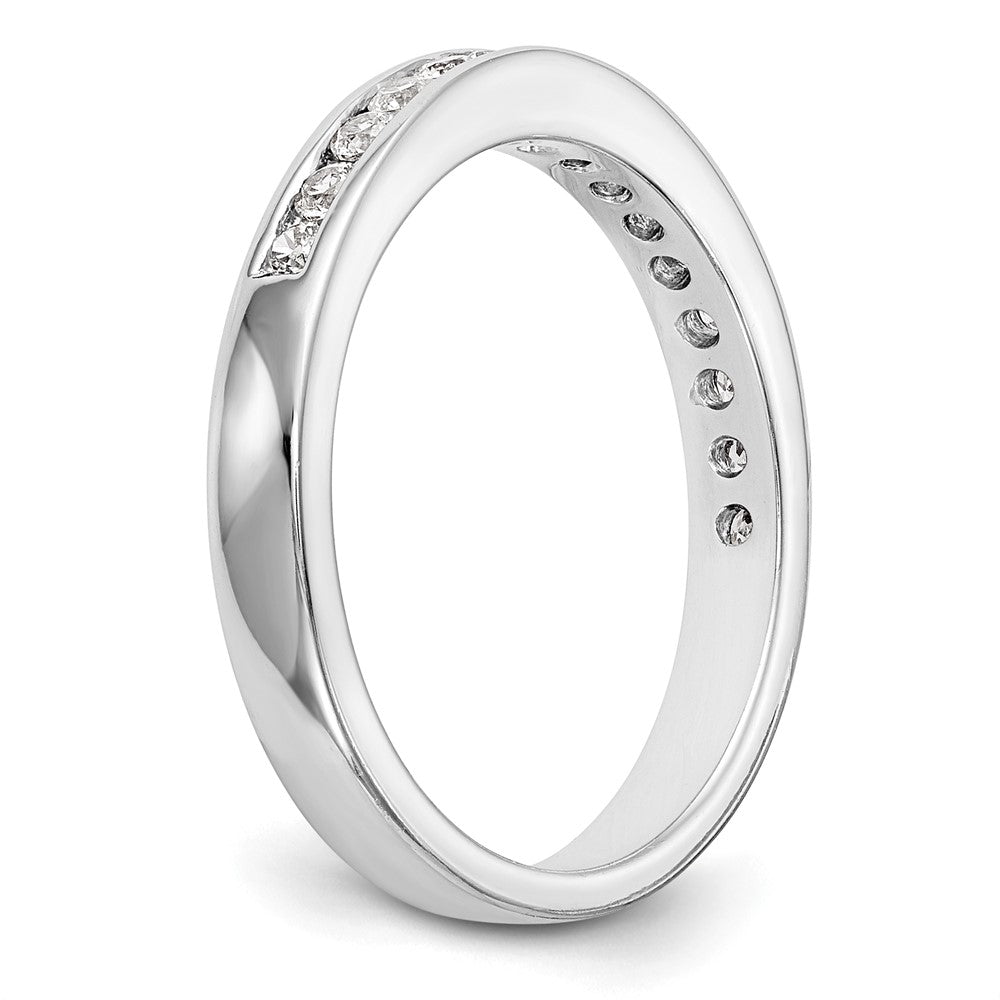 14K Weißgold Ehering mit natürlichen Diamanten