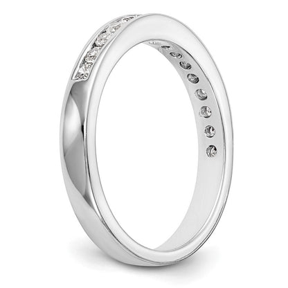 14K Weißgold Ehering mit natürlichen Diamanten