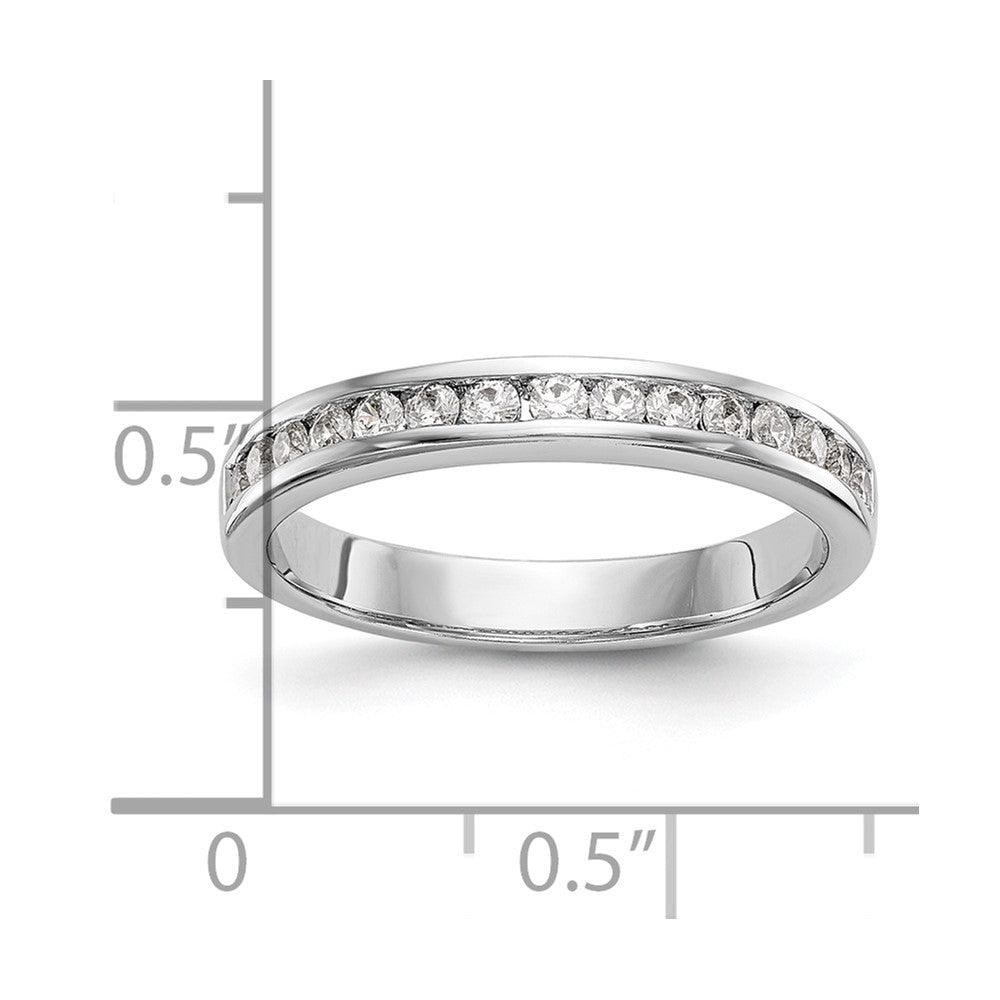 14K Weißgold Ehering mit natürlichen Diamanten