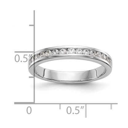 14K Weißgold Ehering mit natürlichen Diamanten