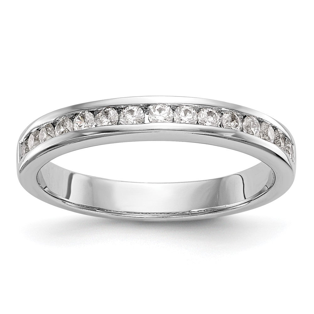 14K Weißgold Ehering mit natürlichen Diamanten