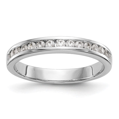 14K Weißgold Ehering mit natürlichen Diamanten