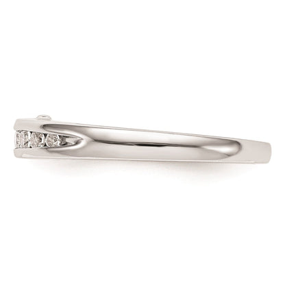 14K Weißgold Ehering mit natürlichen Diamanten