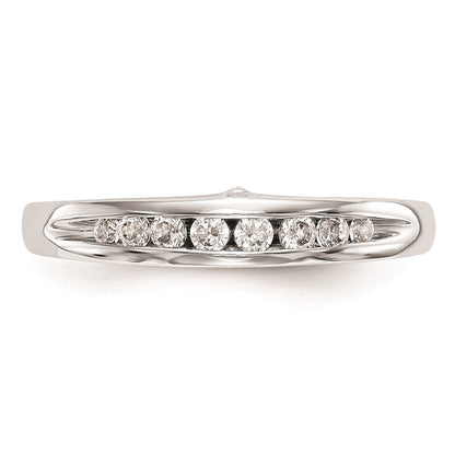 14K Weißgold Ehering mit natürlichen Diamanten
