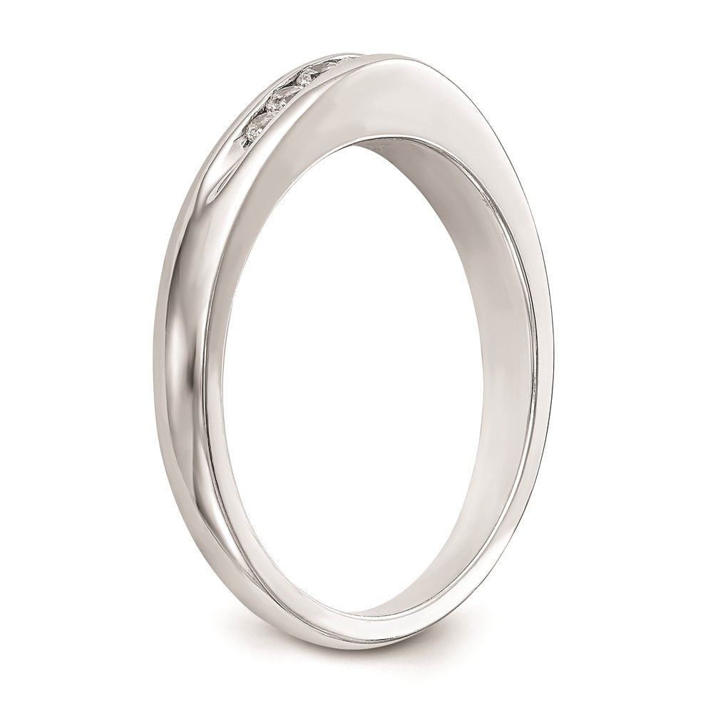 14K Weißgold Ehering mit natürlichen Diamanten