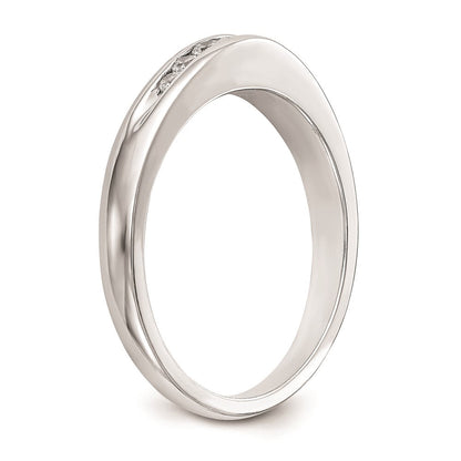 14K Weißgold Ehering mit natürlichen Diamanten