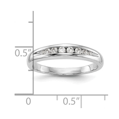 14K Weißgold Ehering mit natürlichen Diamanten