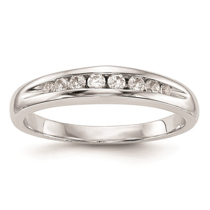 14K Weißgold Ehering mit natürlichen Diamanten