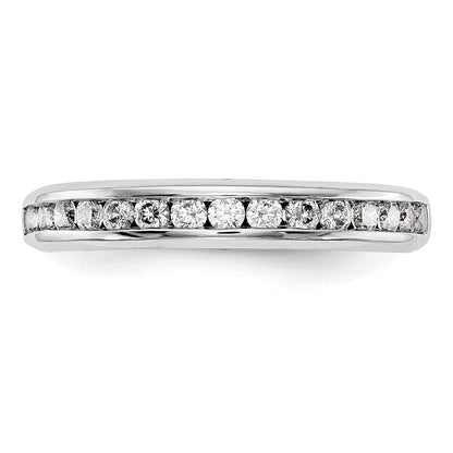 14K Weißgold Ehering mit im Labor gezüchteten Diamanten VS/SI FGH