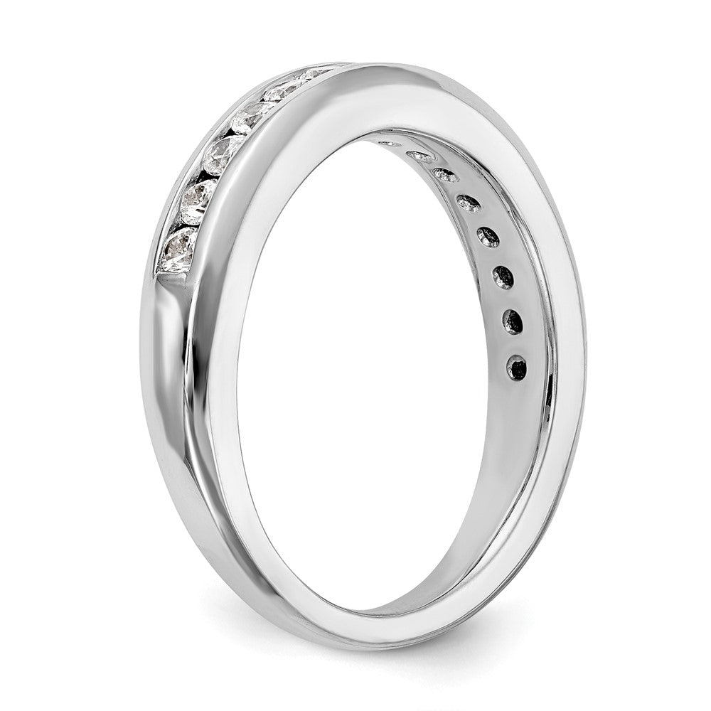 Ehering aus 14K Weißgold mit natürlichen Diamanten