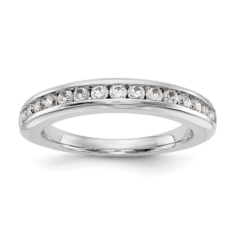 14K Weißgold Ehering mit im Labor gezüchteten Diamanten VS/SI+ G+
