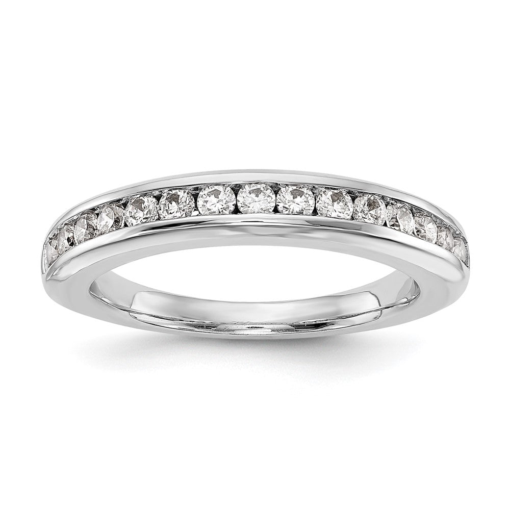Ehering aus 14K Weißgold mit natürlichen Diamanten
