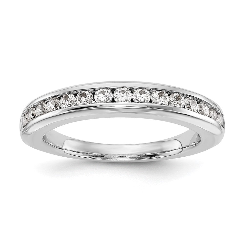 14K Weißgold Ehering mit im Labor gezüchteten Diamanten VS/SI FGH