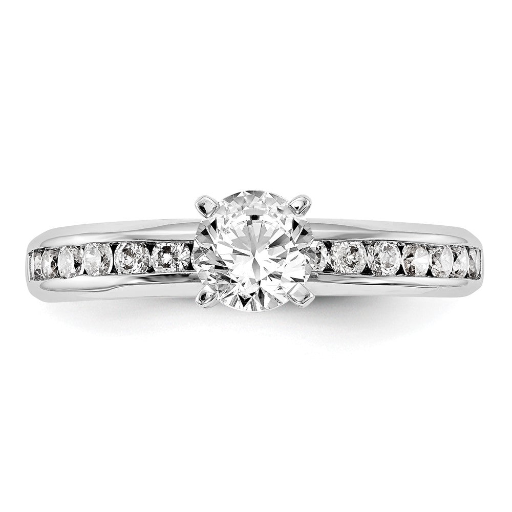 14K Weißgold Verlobungsring mit Labor gezüchteten Diamanten VS/SI+ G+