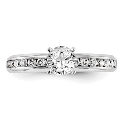 14K Weißgold Verlobungsring mit im Labor gezüchteten Diamanten, VS/SI+ G+