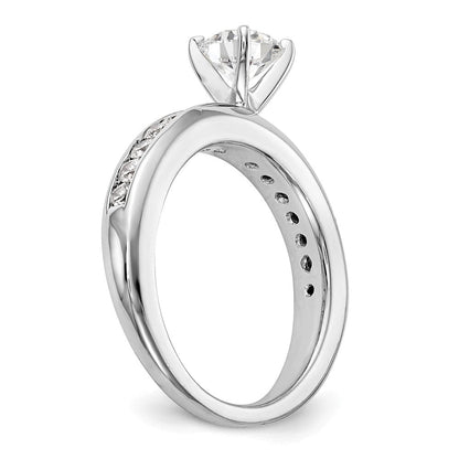 14K Weißgold Verlobungsring mit im Labor gezüchteten Diamanten, VS/SI+ G+