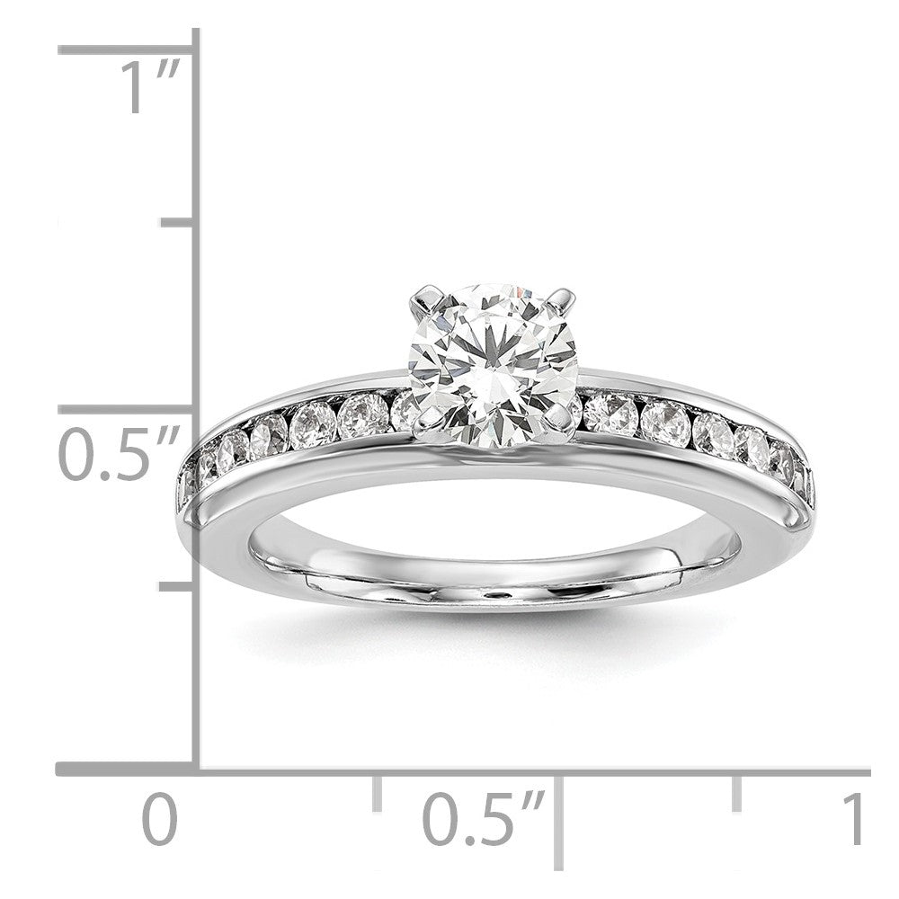 14K Weißgold Verlobungsring mit Labor gezüchteten Diamanten VS/SI+ G+