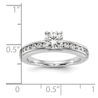 14K Weißgold Verlobungsring mit Labor gezüchteten Diamanten VS/SI+ G+