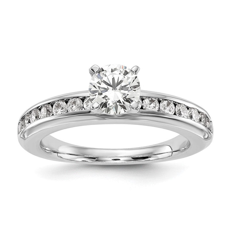 14K Weißgold Labor-Diamant VS/SI+ G+ Verlobungsring